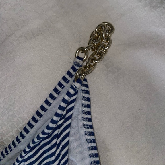 Striped Elizabeth Hurley Bikini - Picture 4 of 6